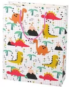 Torba prezentowa dinozaury palmy 32x26x10cm - tantis.pl