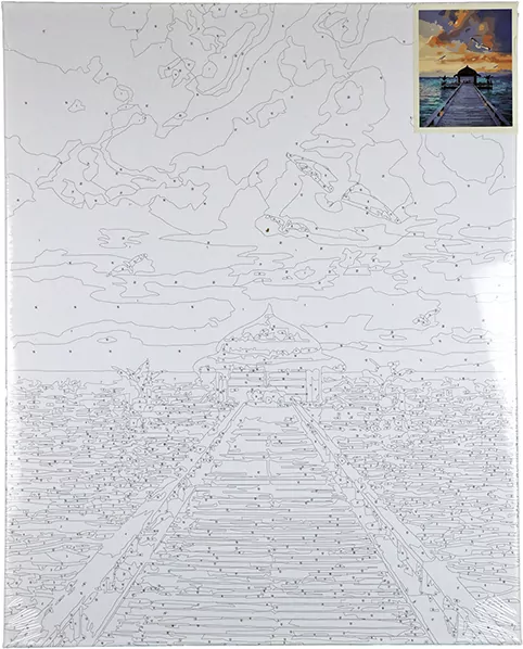 Malowanie po numerach - 40x50cm Pomost nad morzem - tantis.pl