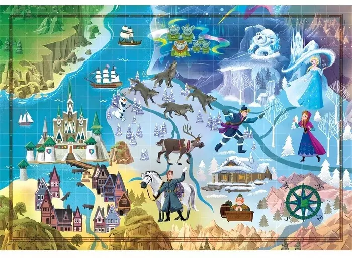 Puzzle 1000 Compact Disney Maps Frozen - tantis.pl