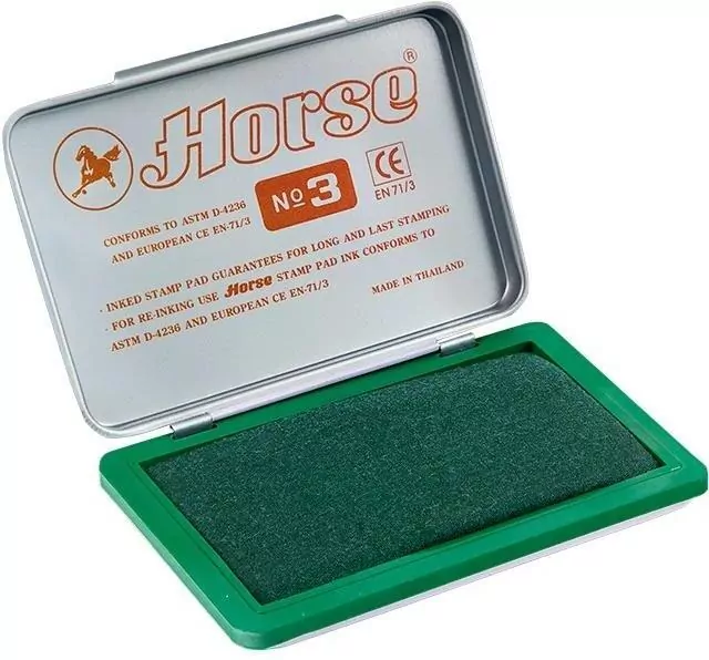 Poduszka do stempli nr3 zielona 85x54mm HORSE - tantis.pl