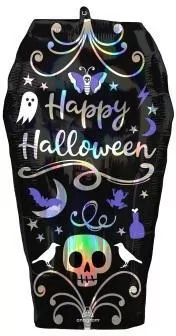 Balon foliowy SuperShape Iridescent Coffin 38x68cm - tantis.pl