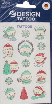 Tatuaże bożonarodzeniowe dla dzieci - bałwanki