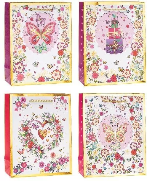 Torebka ozdobna 18x23x8 mix ROZETTE - tantis.pl