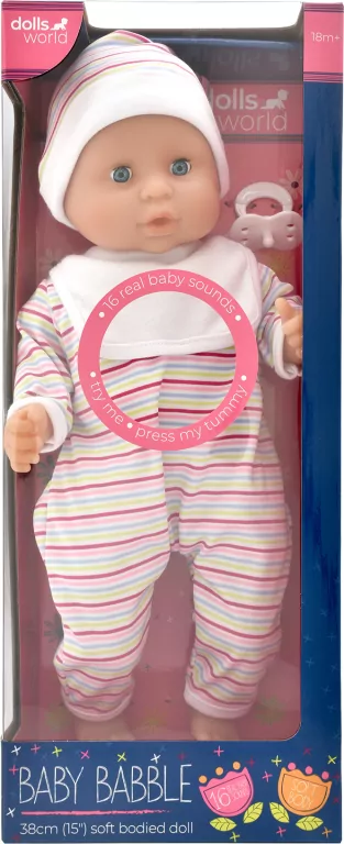 Dolls World Lalka Baby Babble 38cm - tantis.pl
