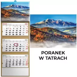 Kalendarz 2026 trójdzielny poranek w tartrach