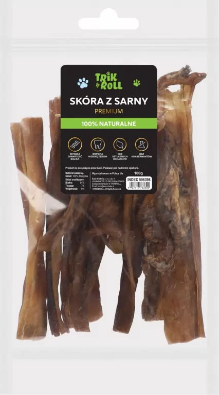 PRZYSMAK DLA PSA SKORA Z SARNY 100GR TRIK FOL100 - tantis.pl
