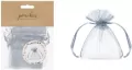 Woreczki z organzy srebrny 10cm - tantis.pl