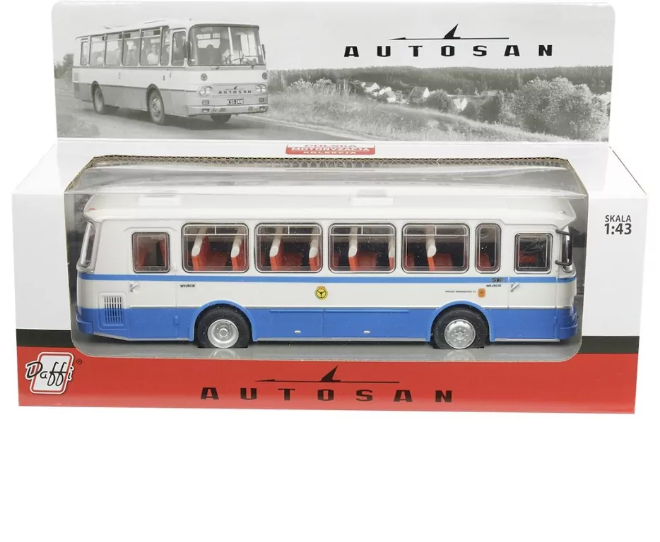 Autobus Autosan niebieski 1:43 - tantis.pl