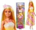 Mattel. Barbie Księżniczka, żółto różowy strój HRR09 - tantis.pl