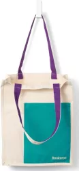 Bookaroo Torba bawełniana Turquoise&Purple