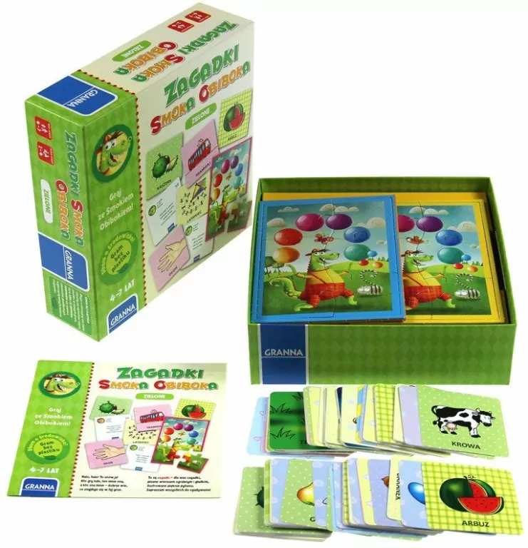 Zagadki Smoka Obiboka. Zielone. Graj ze Smokiem Obibokiem - tantis.pl