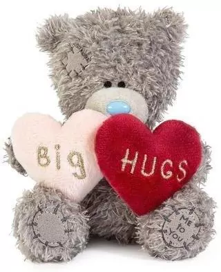 Miś - Big Hugs z pluszowymi serduszkami 11cm - tantis.pl