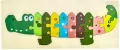 Puzzle drewniane. Kids z cyframi. Krokodyl - tantis.pl