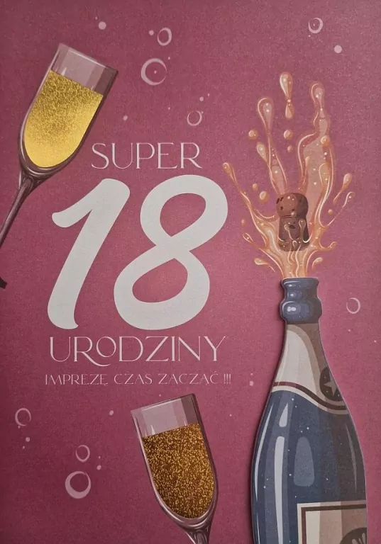 Karnet Urodziny 18 damskie - tantis.pl