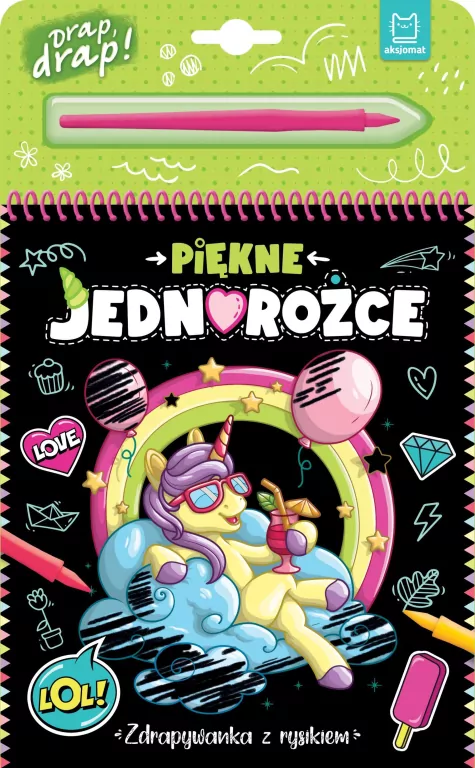 Piękne jednorożce. Zdrapywanka z rysikiem - tantis.pl