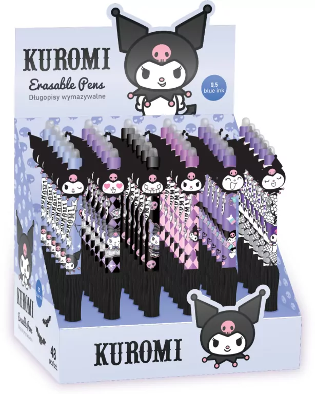 Długopis wymazywalny automatyczny grip Kuromi 1szt.mix - tantis.pl