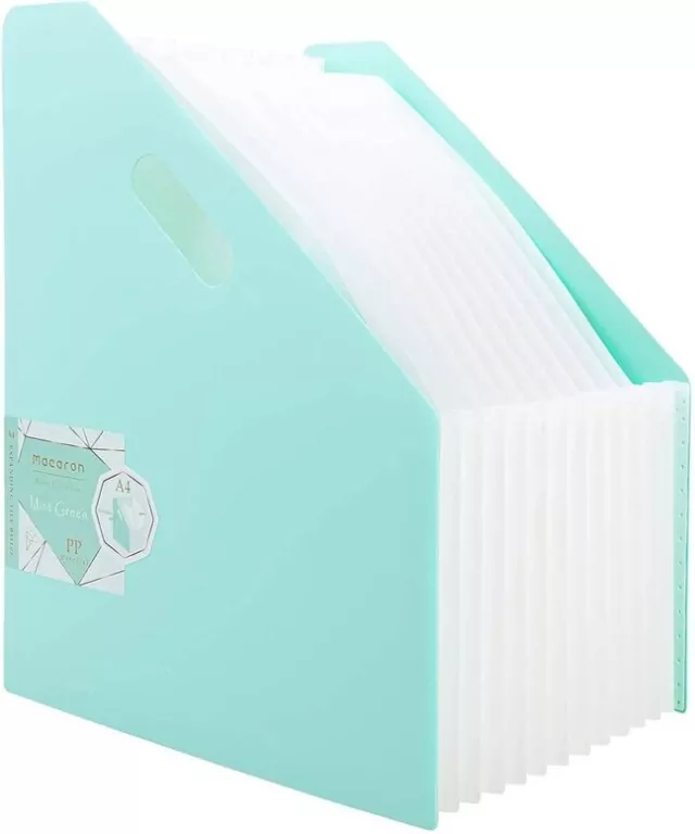 System harmonijkowy A4 Macaron zielony DELI - tantis.pl