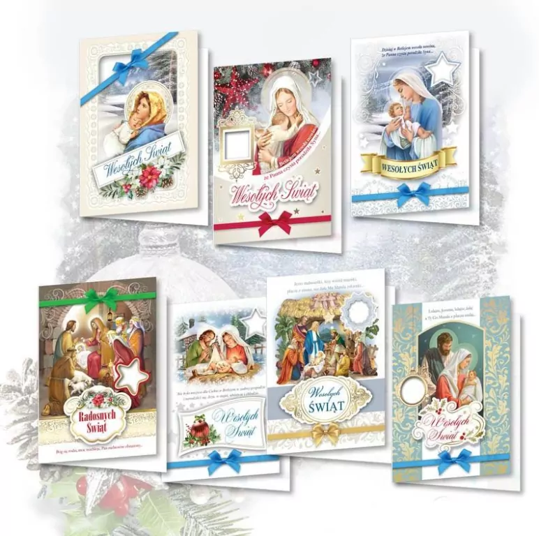 Karnet DL BN z opłatkiem, religia (10szt) MIX - tantis.pl