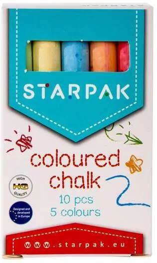 Kreda szkolna kolorowa. 10 sztuk. - tantis.pl