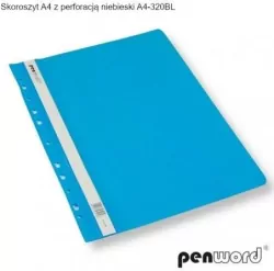Skoroszyt A4 z perforacją niebieski, 20 sztuk