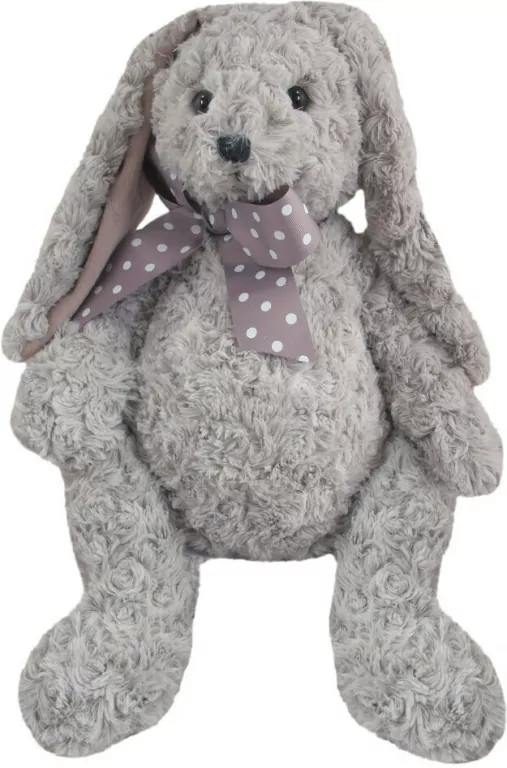 Królik szary z kokardą 28cm - tantis.pl