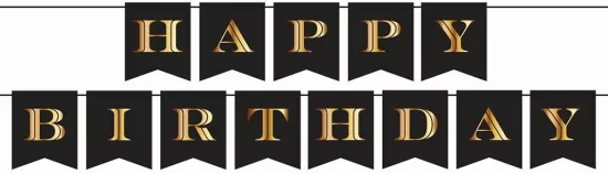 Girlanda papierowa Happy Birthday 250cm