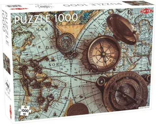 Puzzle Mapa morza z kompasem 1000 - tantis.pl