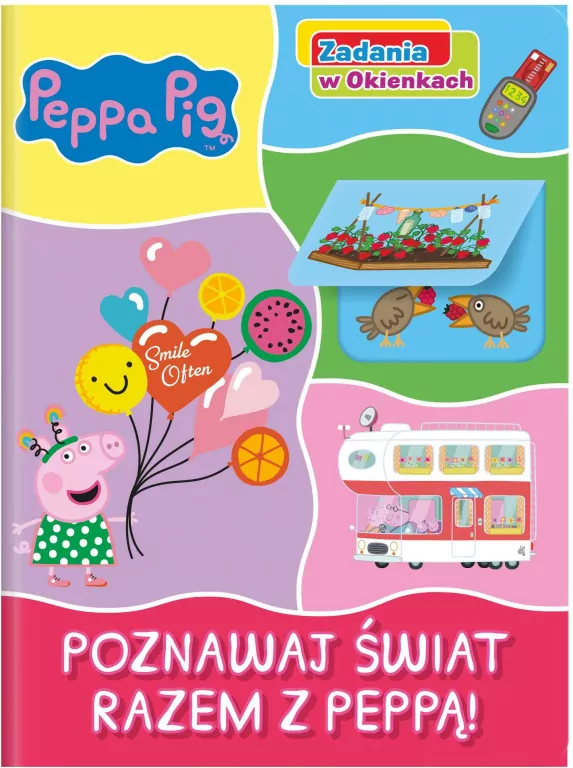 Peppa Pig. Zadania w Okienkach cz. 2 Poznawaj świat razem z Peppą! - tantis.pl