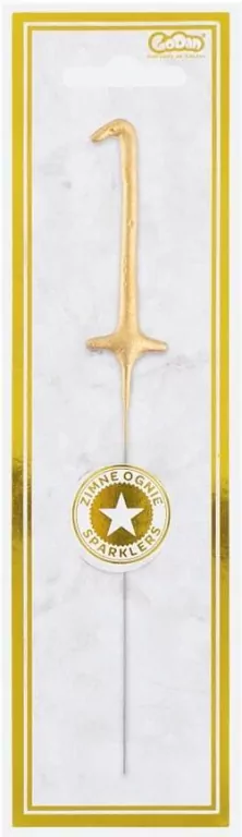 Złota cyfra 1 zimny ogień CS1921S-1 - tantis.pl