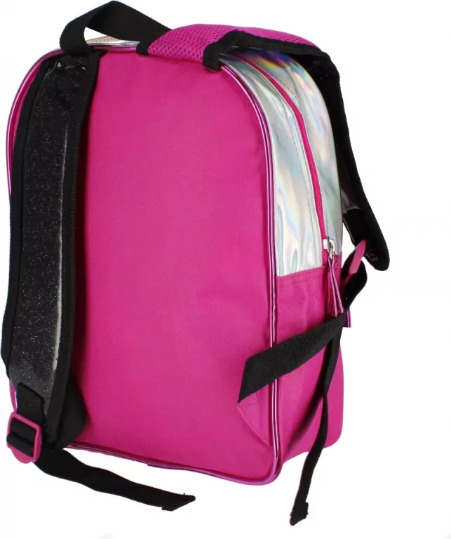 Plecak LOL fuksja 1 zamek 2 kieszenie brokat - tantis.pl