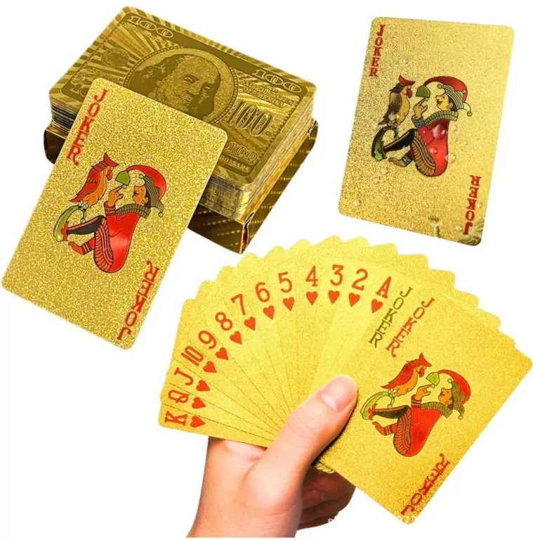 Karty eleganckie banknot dolar złote talia - tantis.pl