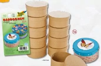 Pudełko mini koło naturalne 8x4cm - tantis.pl