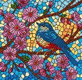 Malowanie po numerach - Witraż. Sikorka 30x30cm - tantis.pl