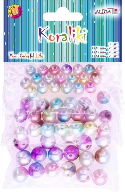 Koraliki plastikowe 60szt - tantis.pl
