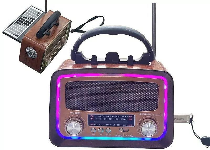 Głośnik Bluetooth z radiem, panel solarny, USB - tantis.pl