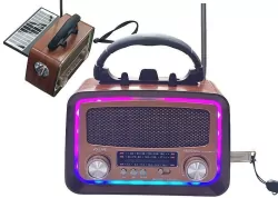 Głośnik Bluetooth z radiem, panel solarny, USB