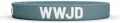 Opaska silikonowa - WWJD - morska - tantis.pl