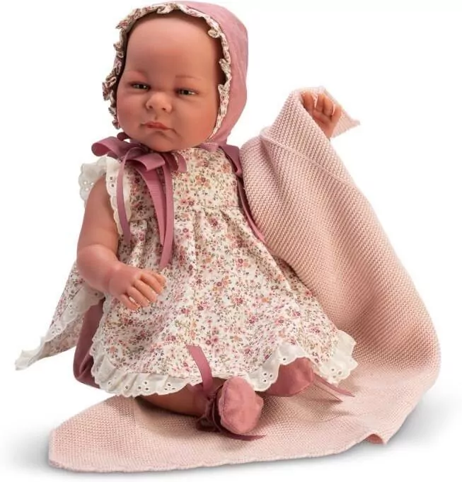 Lalka hiszpańska Reborn Mauren z kocykiem 46cm - tantis.pl