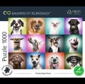 Puzzle 1000. Funny Dogs Faces TREFL - tantis.pl