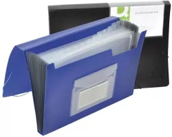 Teczka z gumką A4. Niebieska 12 przegród