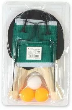 Zestaw do tenisa stołowego. Rakietki, 3 piłki, siatka - tantis.pl