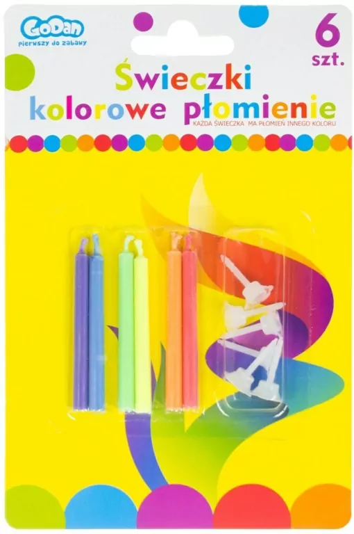 Świeczki kolorowe płomienie pf-s6kp - tantis.pl