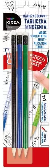 Magiczne ołówki z tabliczką mnożenia KIDEA - tantis.pl
