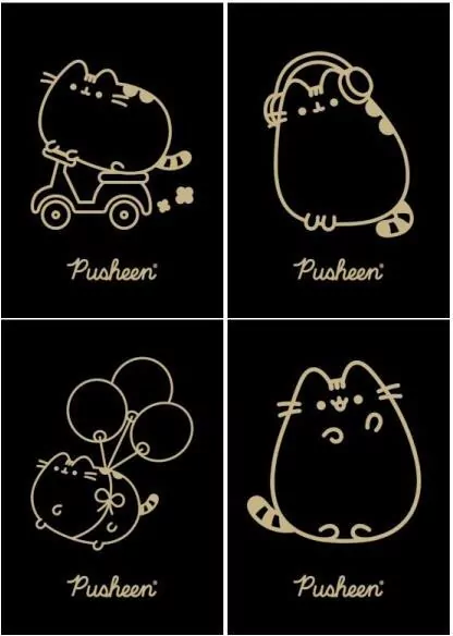 Zeszyt Pusheen Gold. A5/60k. kratka. 1 sztuka - tantis.pl