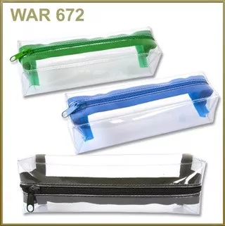 Piórnik tuba przezroczysty na zamek - tantis.pl