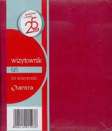 Wizytownik 64 dwuklatkowy 615 czerwony ANTRA - tantis.pl