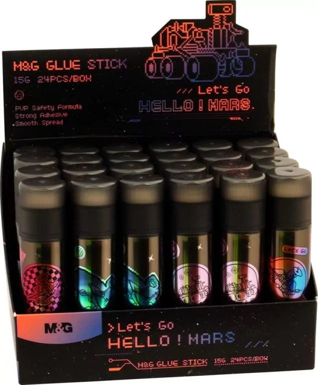 Klej w sztyfcie Hello Mars 15g M&G. 24 sztuki - tantis.pl