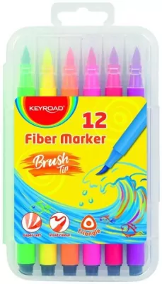 Flamastry 12 szt zakończone pędzlem