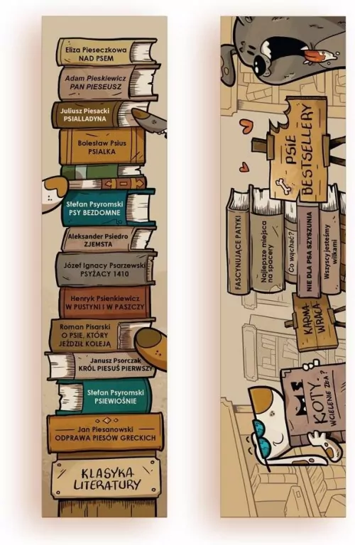Zakładka kartonowa. Psie bestsellery - tantis.pl