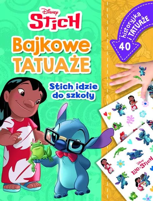 Stich idzie do szkoły. Bajkowe tatuaże. Stich - tantis.pl